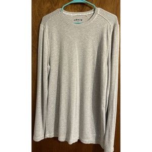 ORVIS Classic Collection Long Sleeve T Shirt Mens Sz M Gray Striped Logo